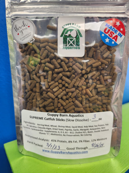 Guppy Barn Aquatics - SUPREME Catfish Sticks (Slow Dissolve)
