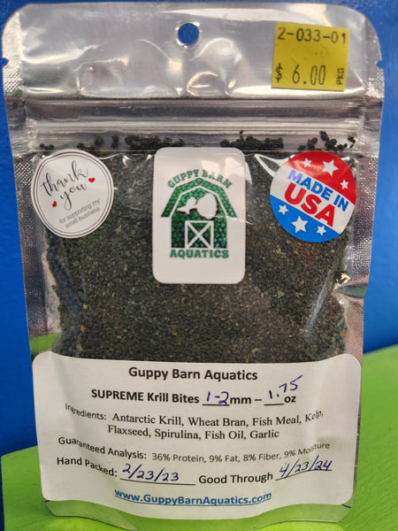 Guppy Barn Aquatics - SUPREME Krill Bites 1-2mm