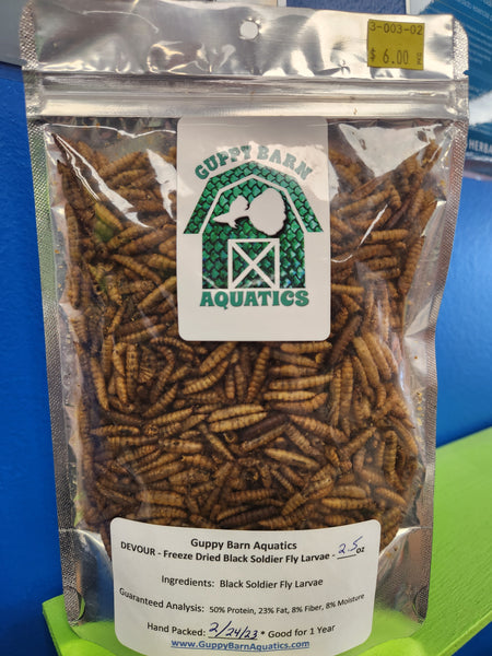 Alpha & Omega - DEVOUR Freeze Dried Black Soldier Fly Larve - Whole