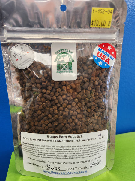 Alpha & Omega - SOFT Pellet Bottom Feeder Food - 4.5mm Pellets