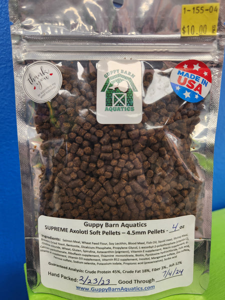 Alpha & Omega - SOFT Pellet Axolotl Food - 4.5mm Pellets