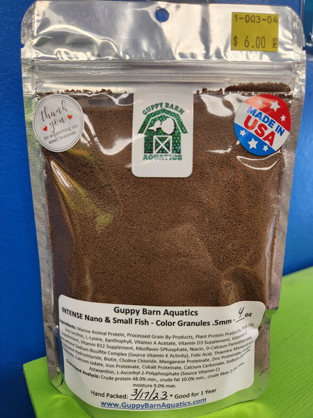Alpha & Omega - INTENSE Nano and Small Fish Color Granule Food