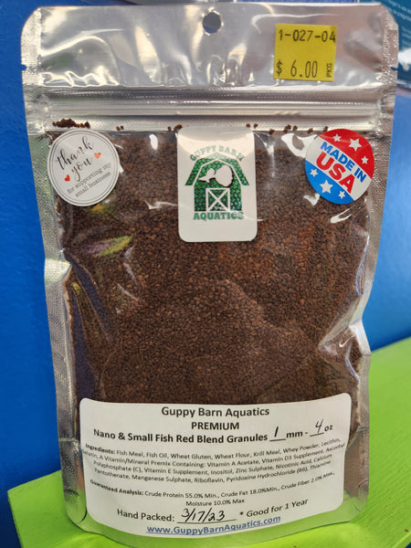 Alpha & Omega - PREMIUM Nano and Small Fish (Red Diet) Food (1 mm Granule)