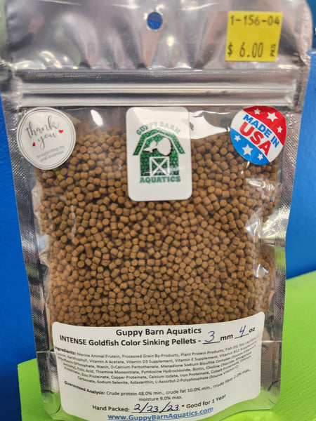 Alpha & Omega - INTENSE Goldfish Color Sinking 3mm Pellets Food