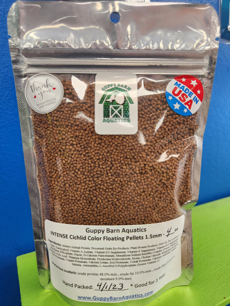 Alpha & Omega - INTENSE Cichlid Color Food (1.5 mm Floating Pellet)