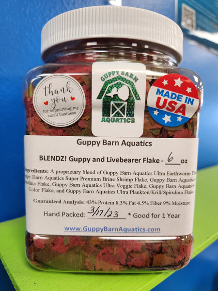 Alpha & Omega - BLENDZ! Guppy and Livebearer Flake Food