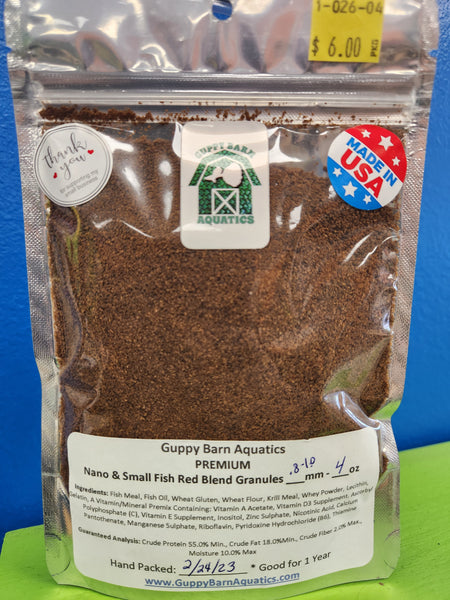 Alpha & Omega - PREMIUM Nano and Small Fish (Red Diet) Food (0.8 to 1.0 mm Granule)