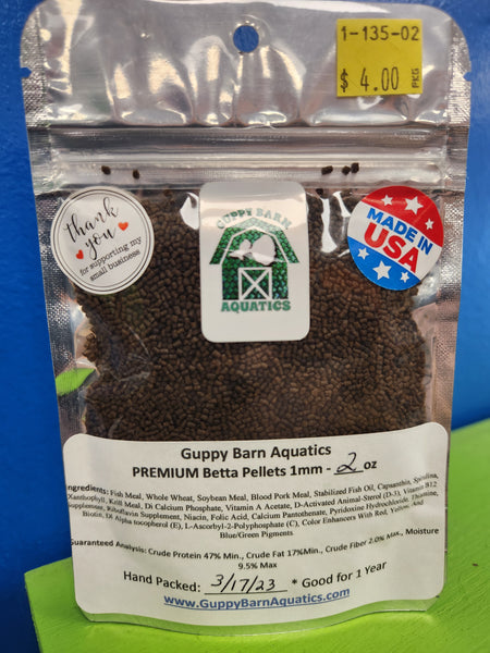 Alpha & Omega - PREMIUM Betta Pellets (1.0 mm Granule)