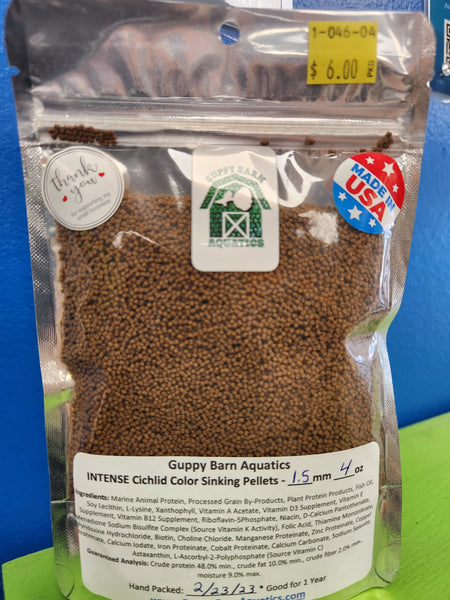 Alpha & Omega - INTENSE Cichlid Color Food (1.5 mm Sinking Pellet)