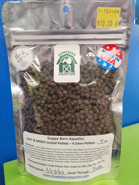 Alpha & Omega - SOFT Pellet Cichlid Food - 4.5mm Pellets (Sinking)