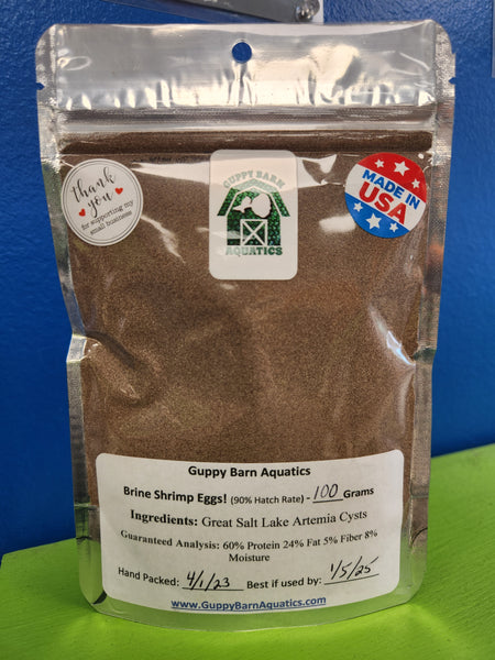Alpha & Omega - Brine Shrimp Eggs (90% Hatch Rate) Great Salt Lake Artemia Cysts